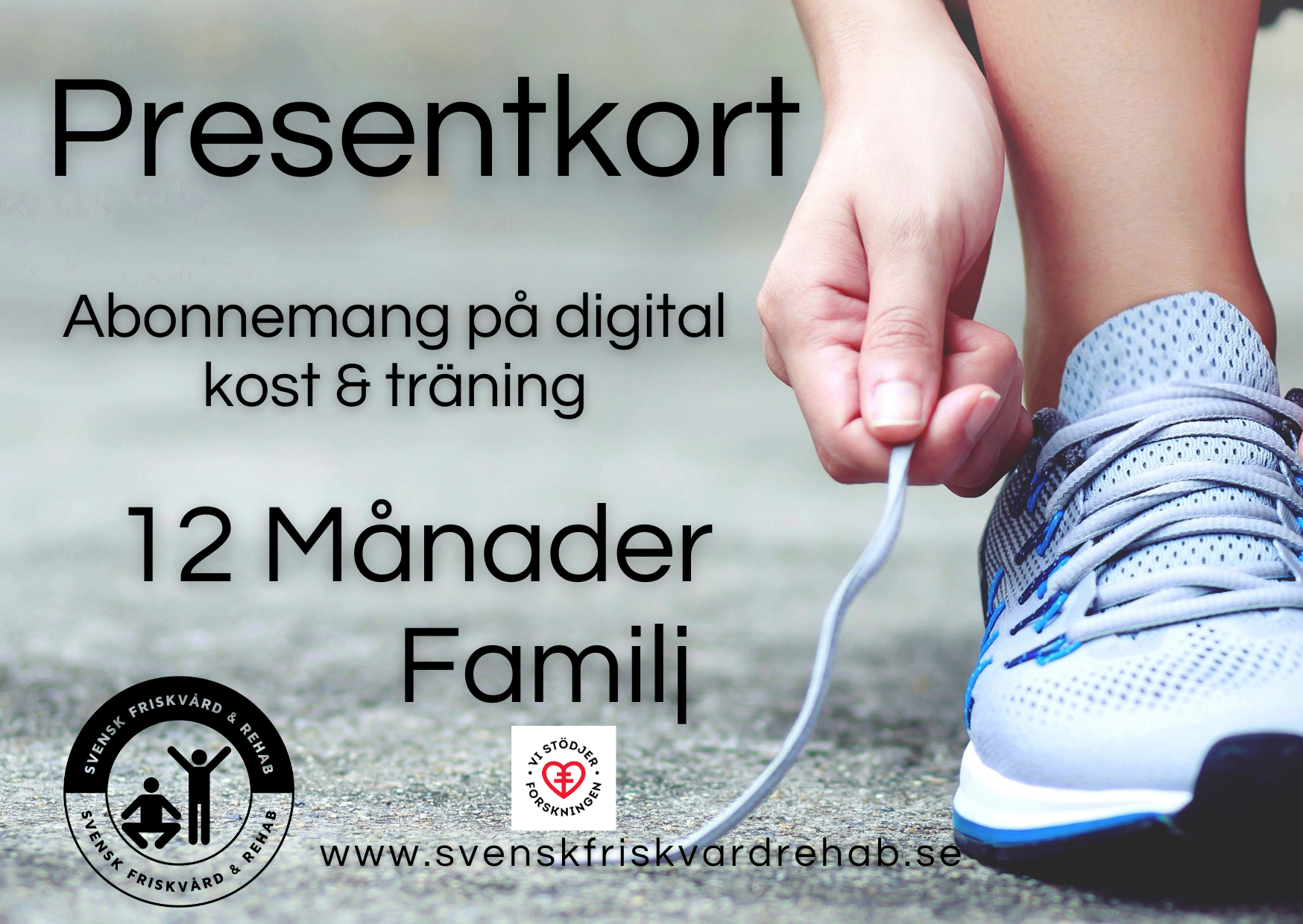 Presentkort kost & träning 12 månader familj